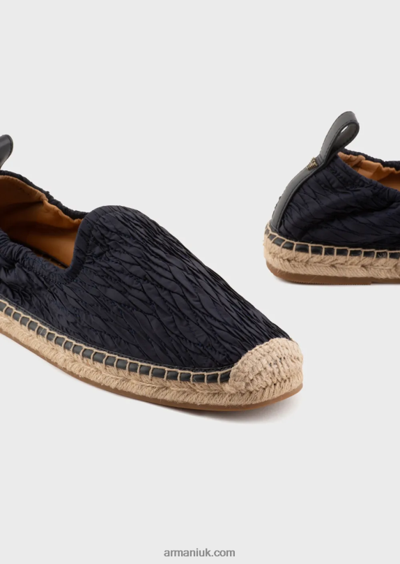 Pleated Nylon Espadrilles Men VP6Z81851 Armani Navy Blue