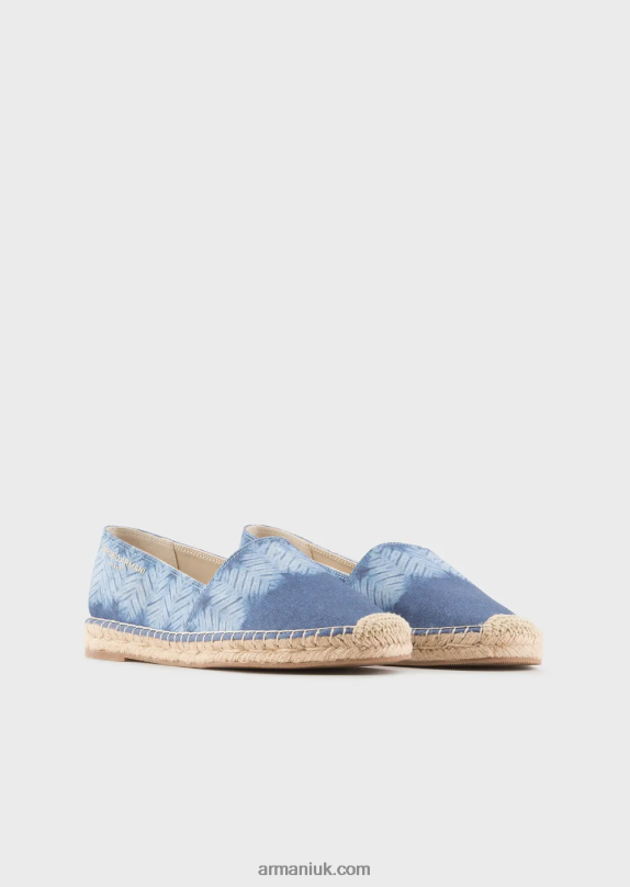 Printed Canvas Espadrilles Women VP6Z8540 Armani Azure