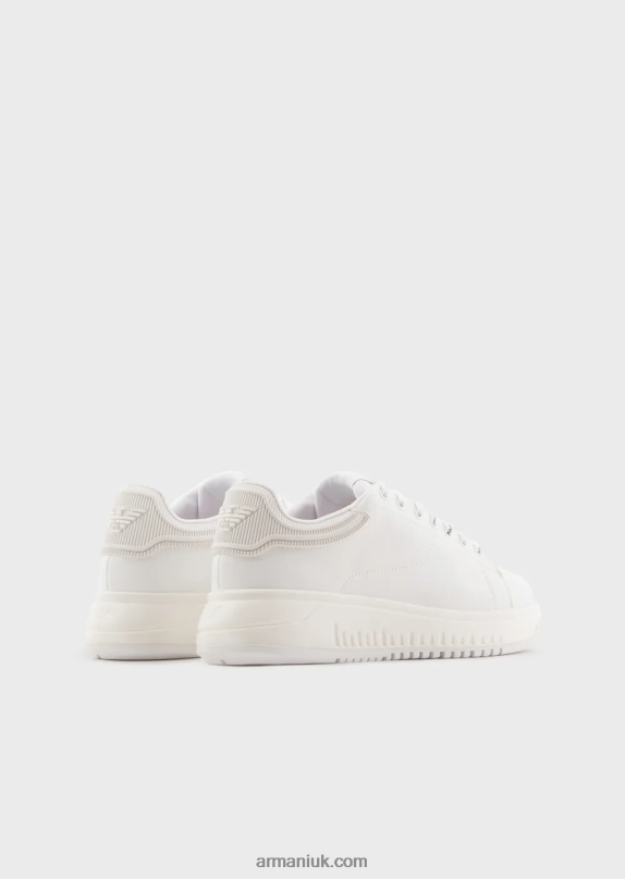 Leather Sneakers With Rubber Backs Women VP6Z8552 Armani White